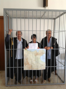 Un momento della protesta